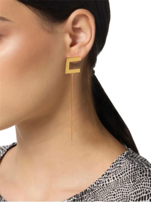 Orecchini dorati in ottone Elisabetta Franchi | OR12M56E2U95